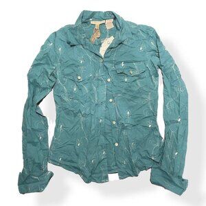 Andrew & Co. Lace Button Down Shirt